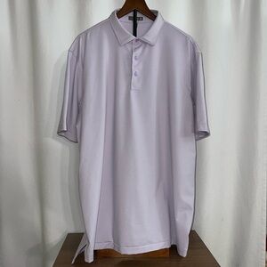 Peter Millar Men’s Lavender Striped Men's Polo Shirt Size XXL